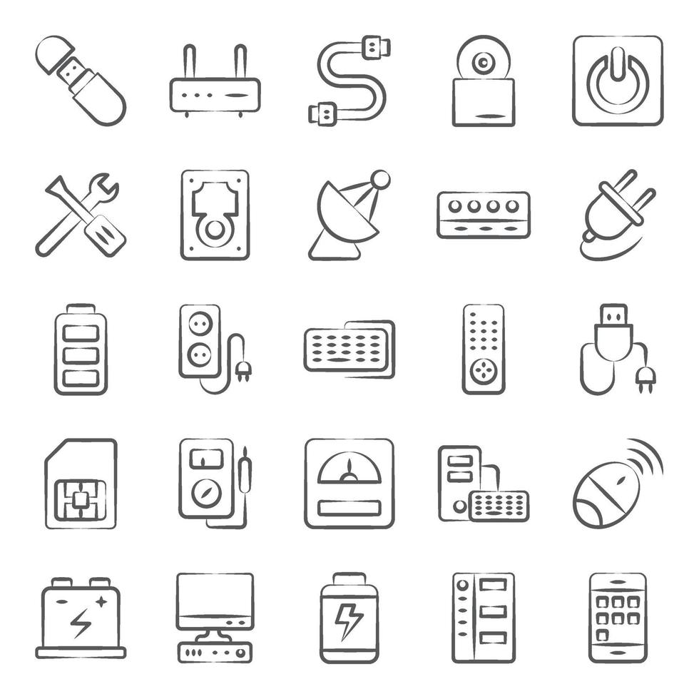 Electronic Computer and Tools vector