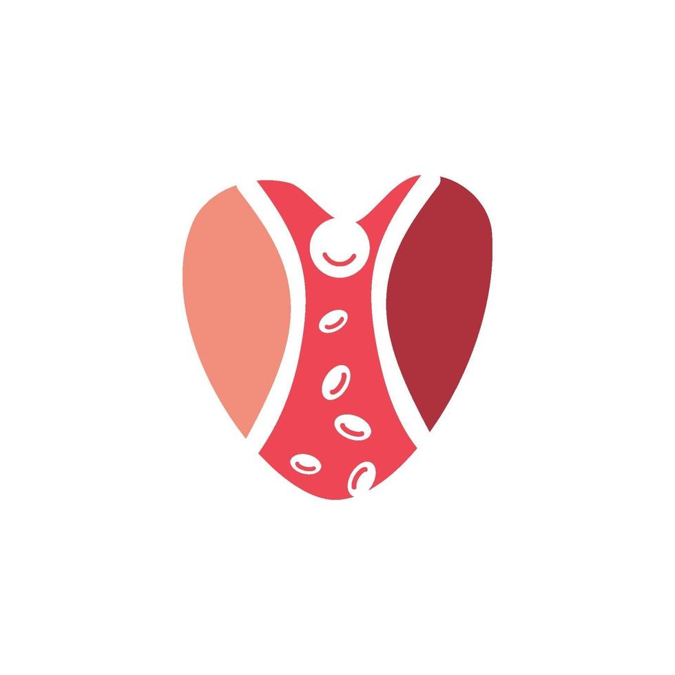 Cholesterol in artery health risk vector design Illustration