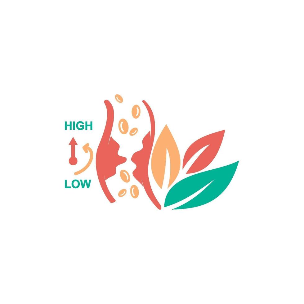 Cholesterol in artery health risk vector design Illustration