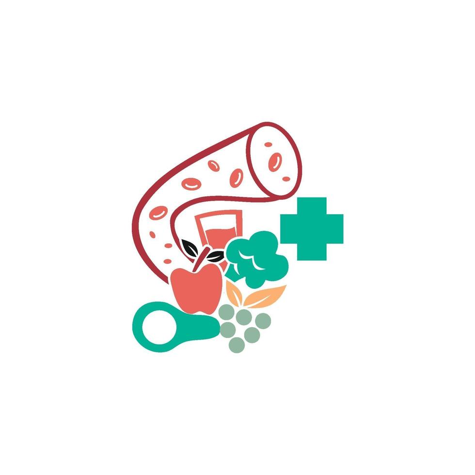 Cholesterol in artery health risk vector design Illustration
