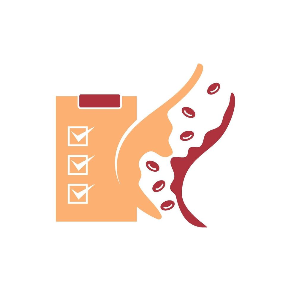 Cholesterol in artery health risk vector design Illustration