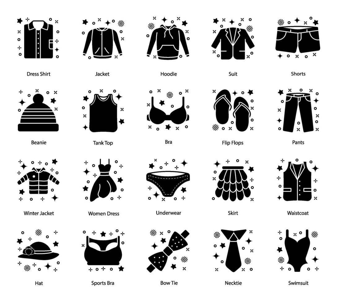 Fashion and Clothing Elements vector