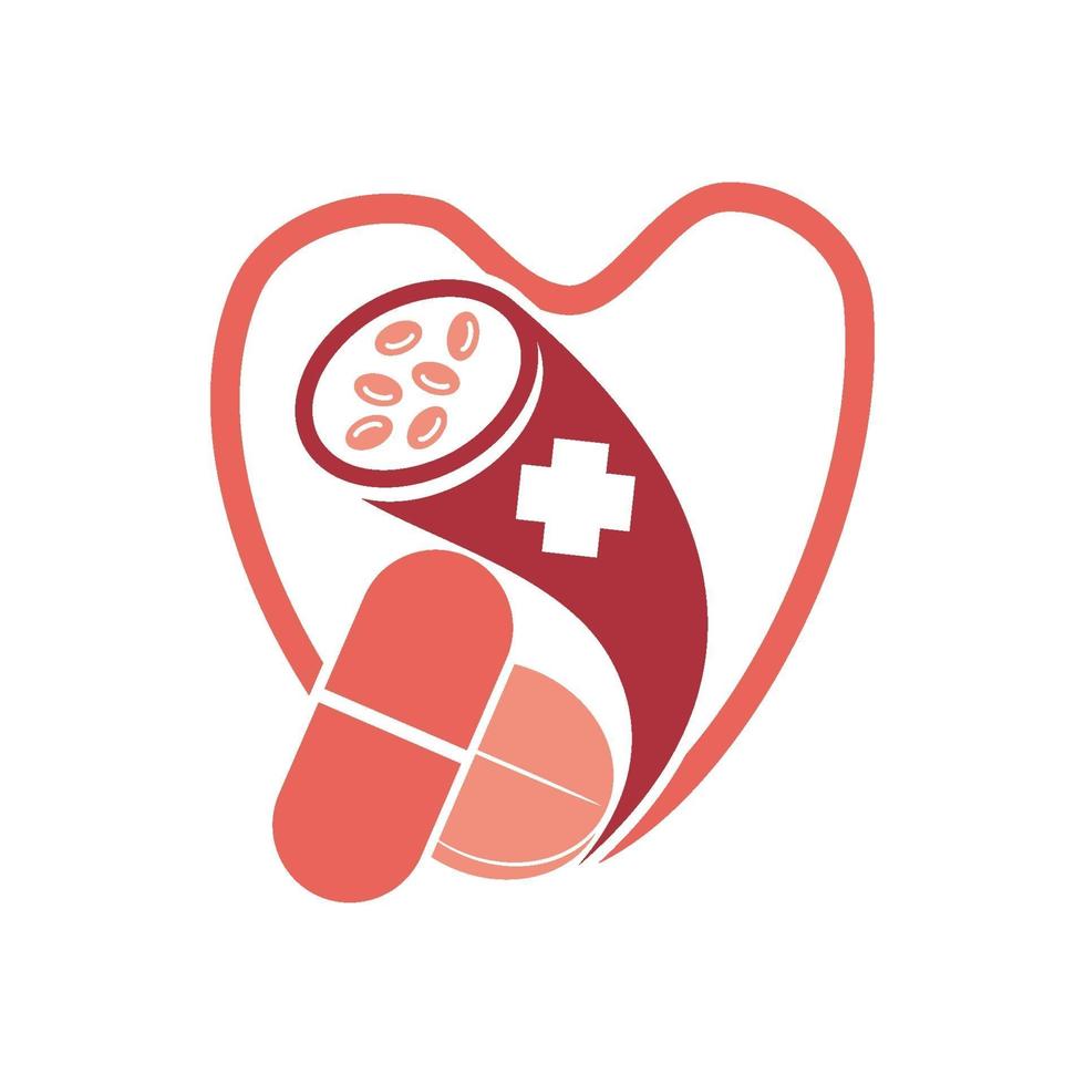 Cholesterol in artery health risk vector design Illustration