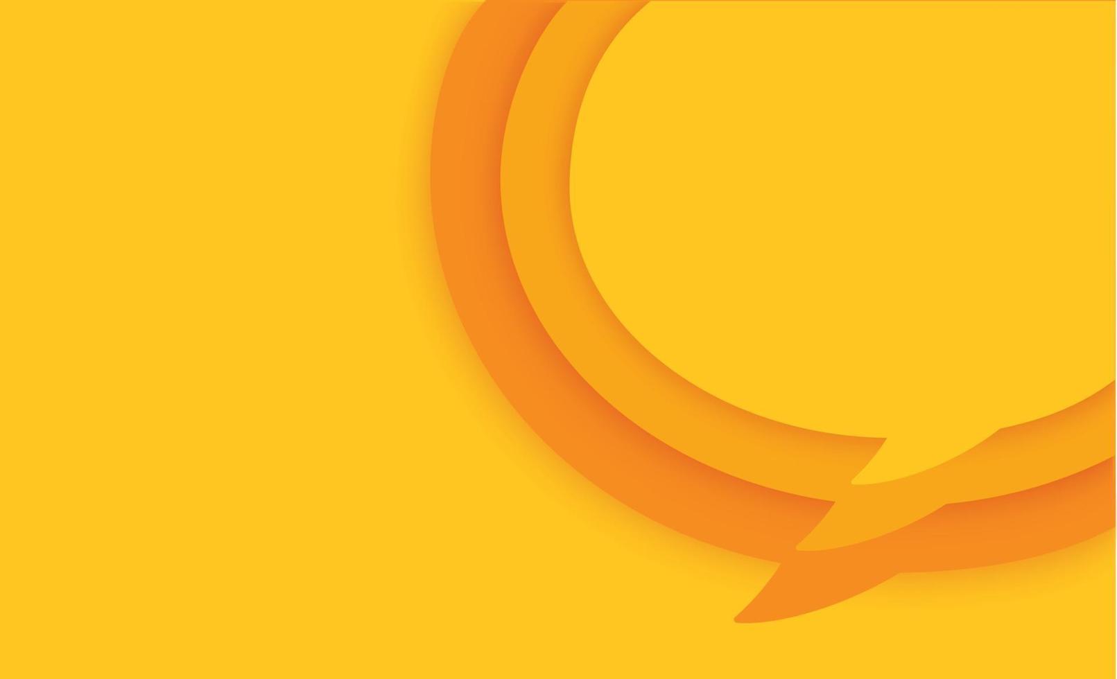 yellow blank speech bubble on yellow background. vector illustration