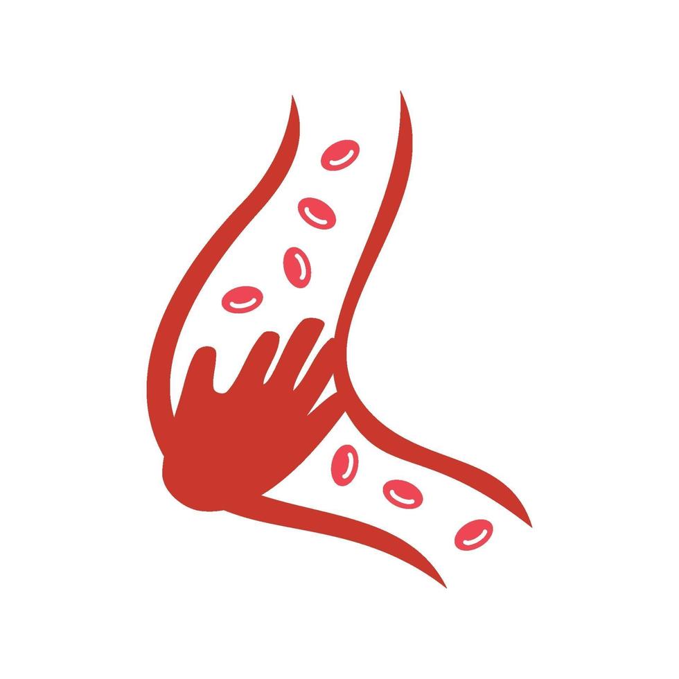 Cholesterol in artery health risk vector design Illustration