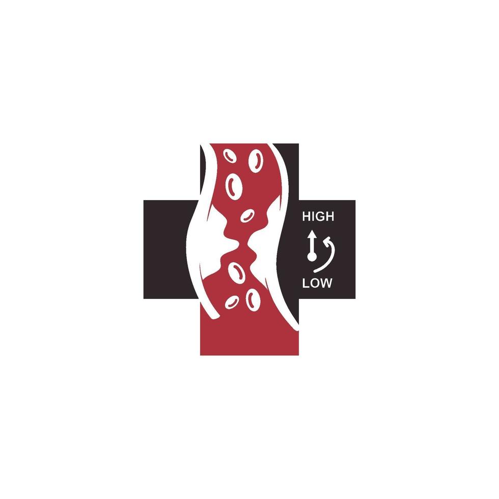 Cholesterol in artery health risk vector design Illustration