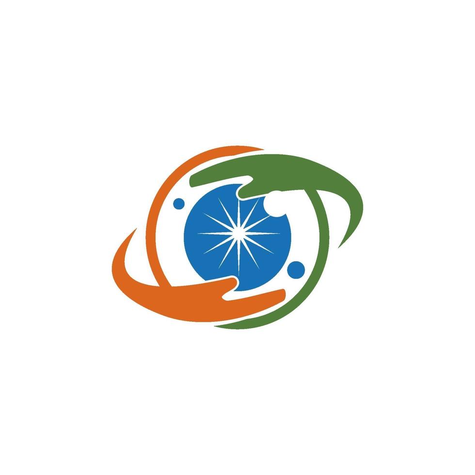 Eye care health design template icon vector