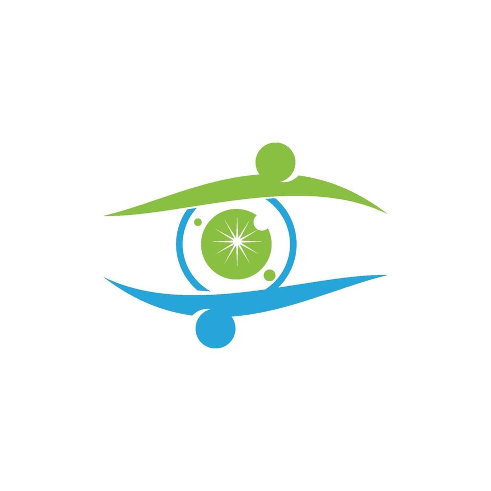 Eye care health design template icon vector