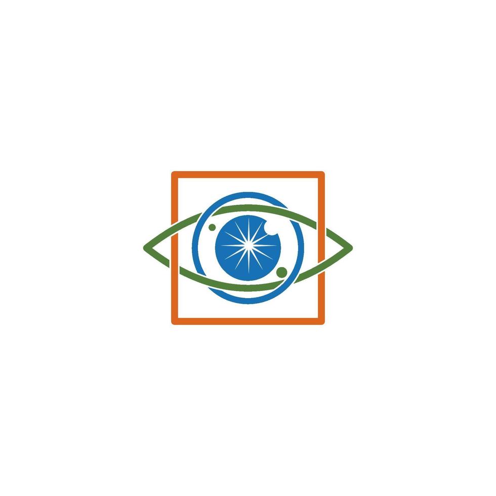 Eye care health design template icon vector