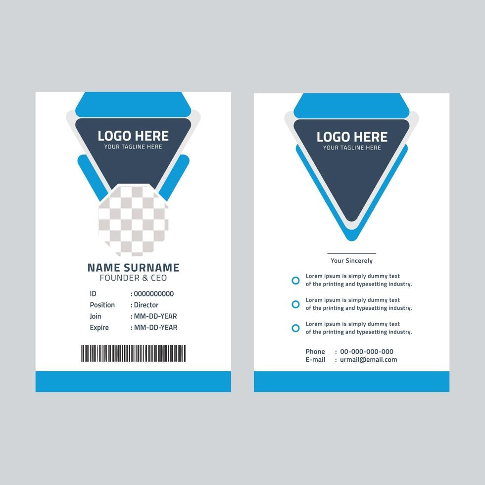 Corporate id card template vector