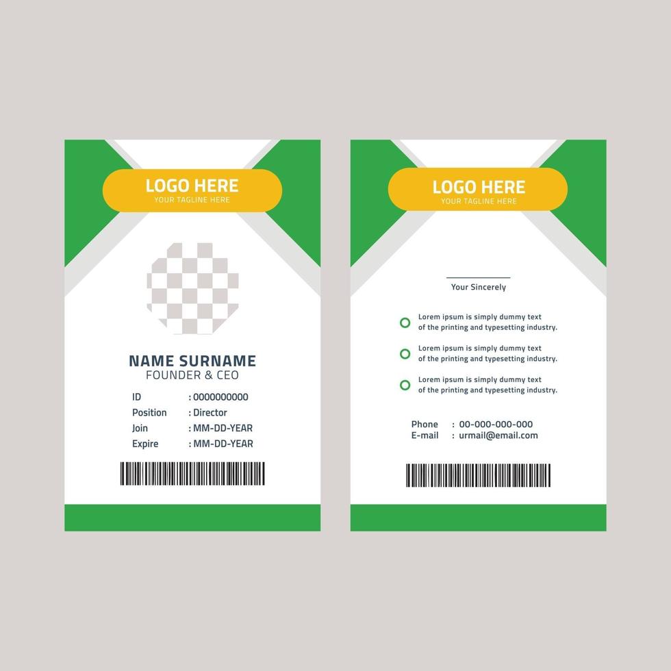 Corporate id card template vector