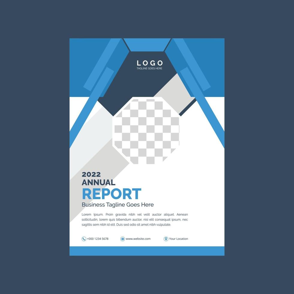 Creative annual report cover template vector