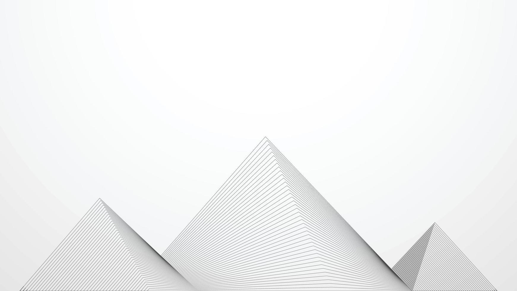 líneas piramidales abstractas. fondo futurista. ilustración vectorial vector