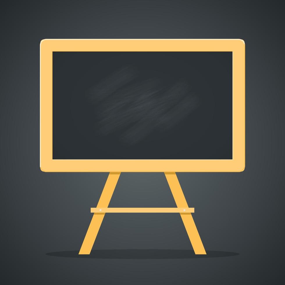 Blackboard with easel. Vector illustration