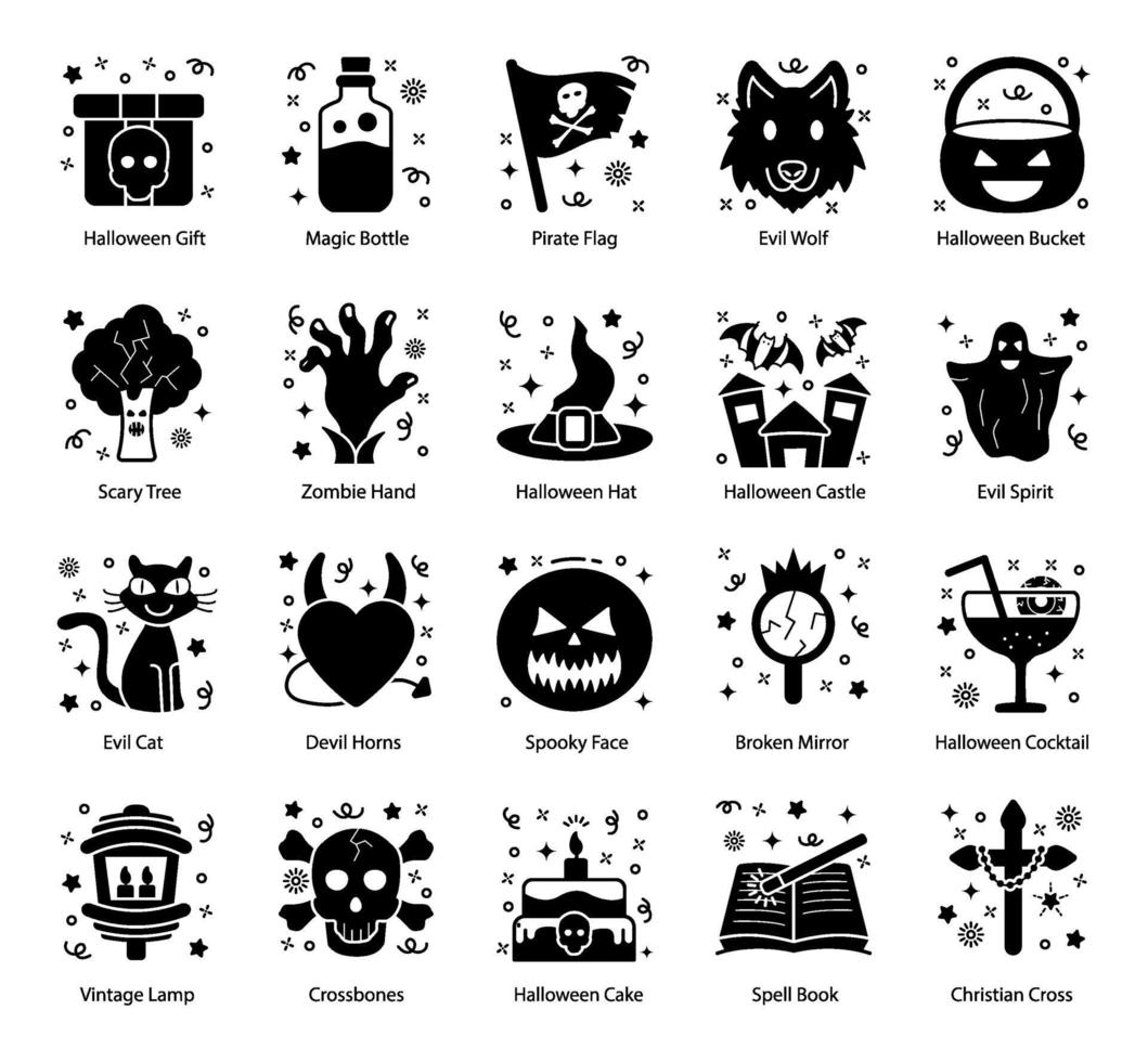 Scary Halloween Elements vector