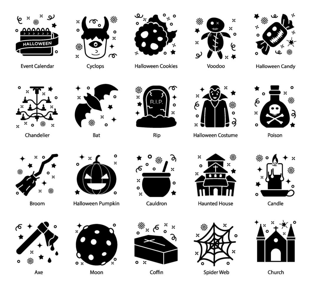 Halloween Accessories and Horror vector