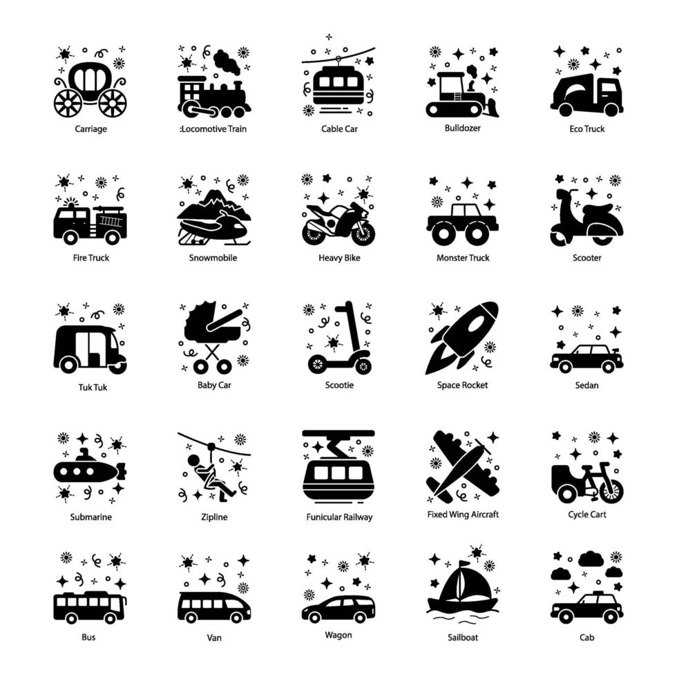 Trendy Automobile Elements vector