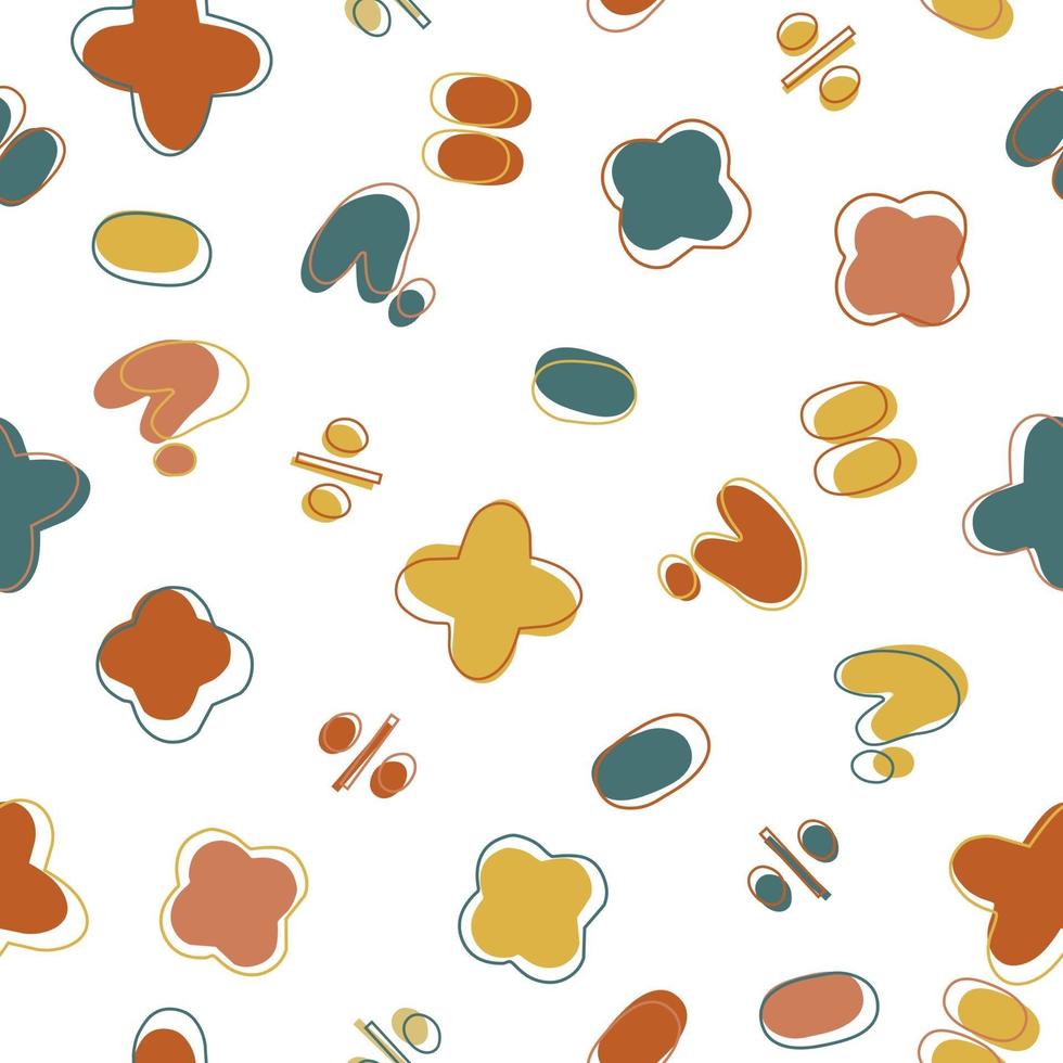 Fondo de patrón de alfabeto de número multicolor transparente para niños vector