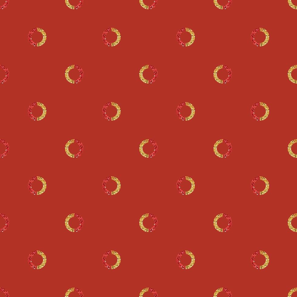 Fondo transparente de año nuevo chino con círculo de brillo rojo y dorado vector