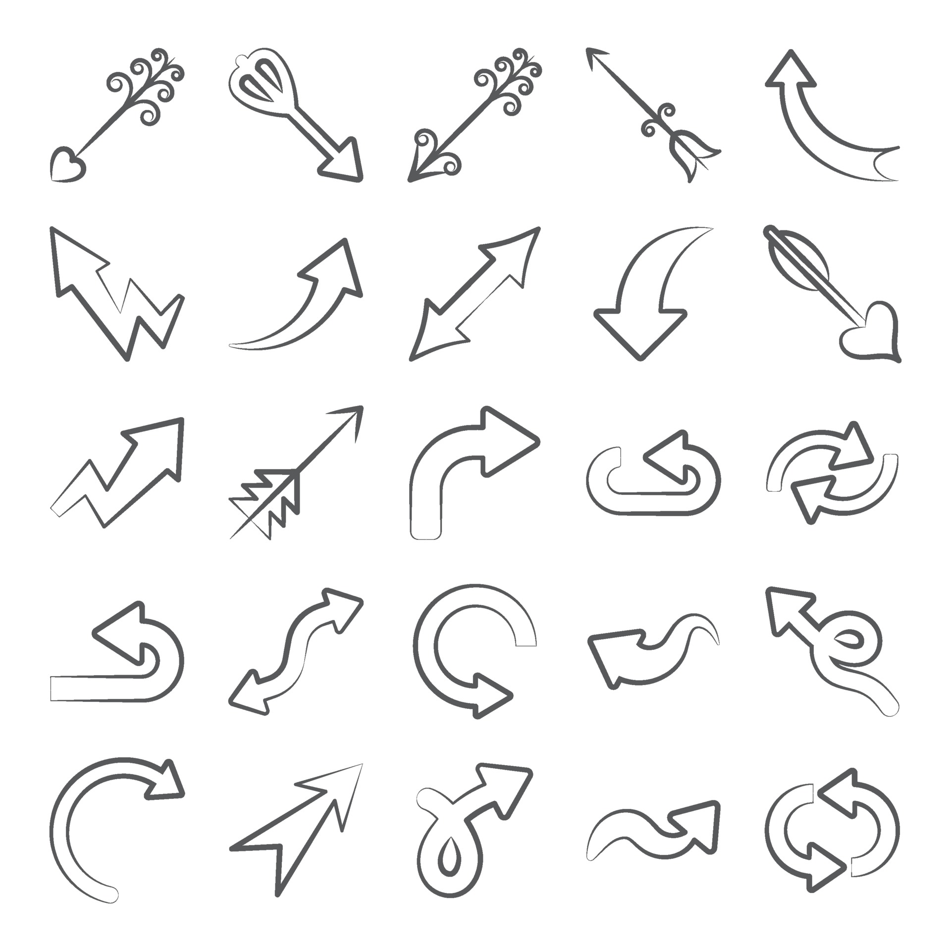 Modern Indication Arrows 2201217 Vector Art at Vecteezy