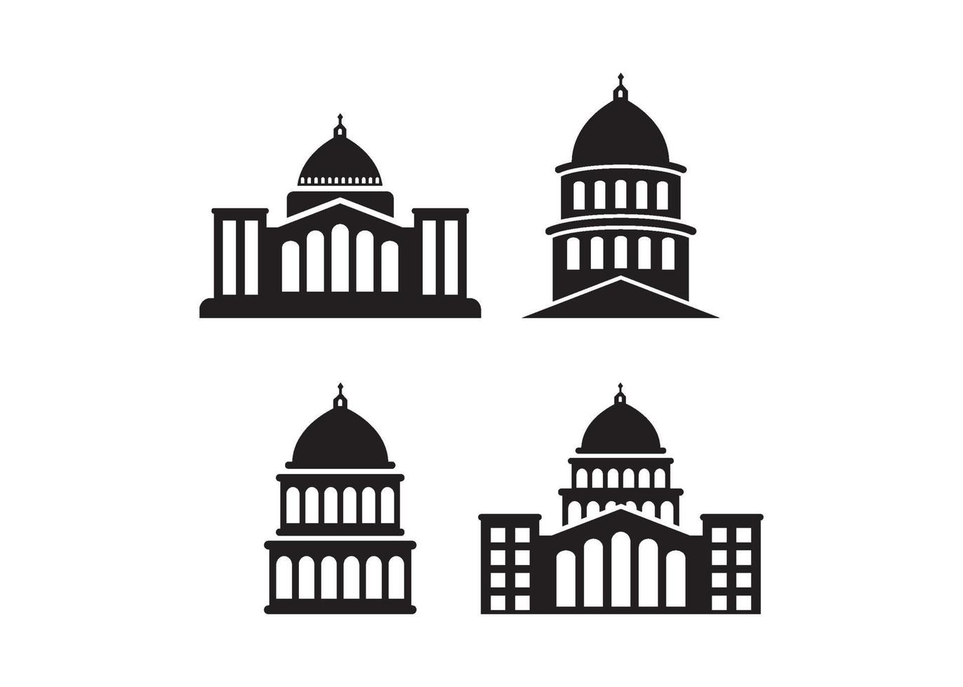 White house icon illustration vector set