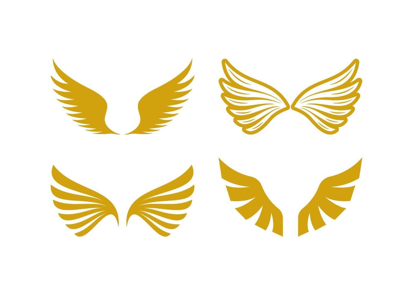 Wings icon illustration vector set