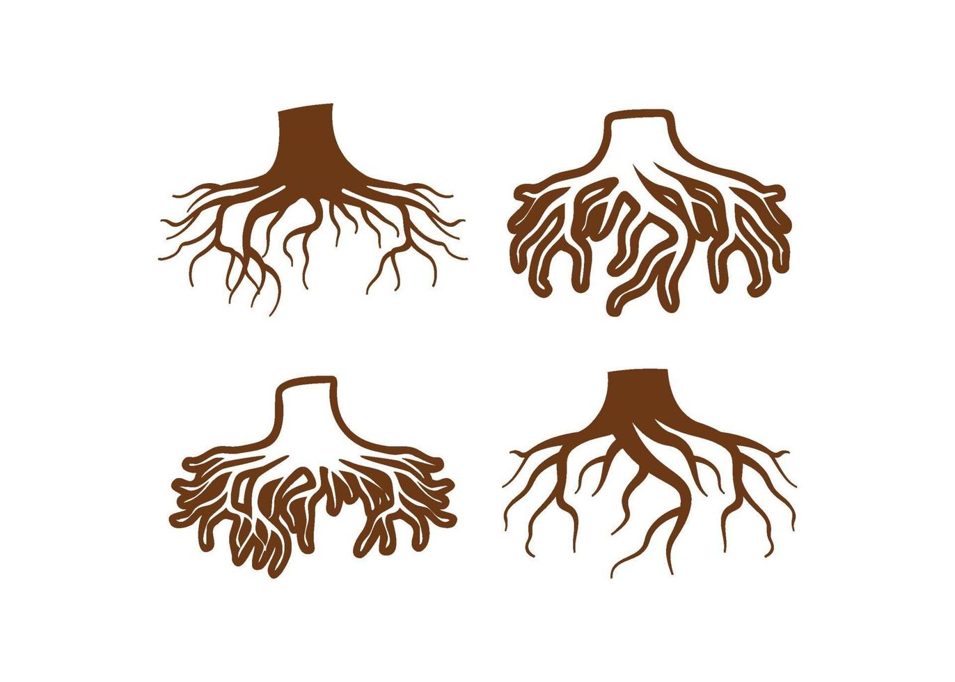 Root icon illustration vector set