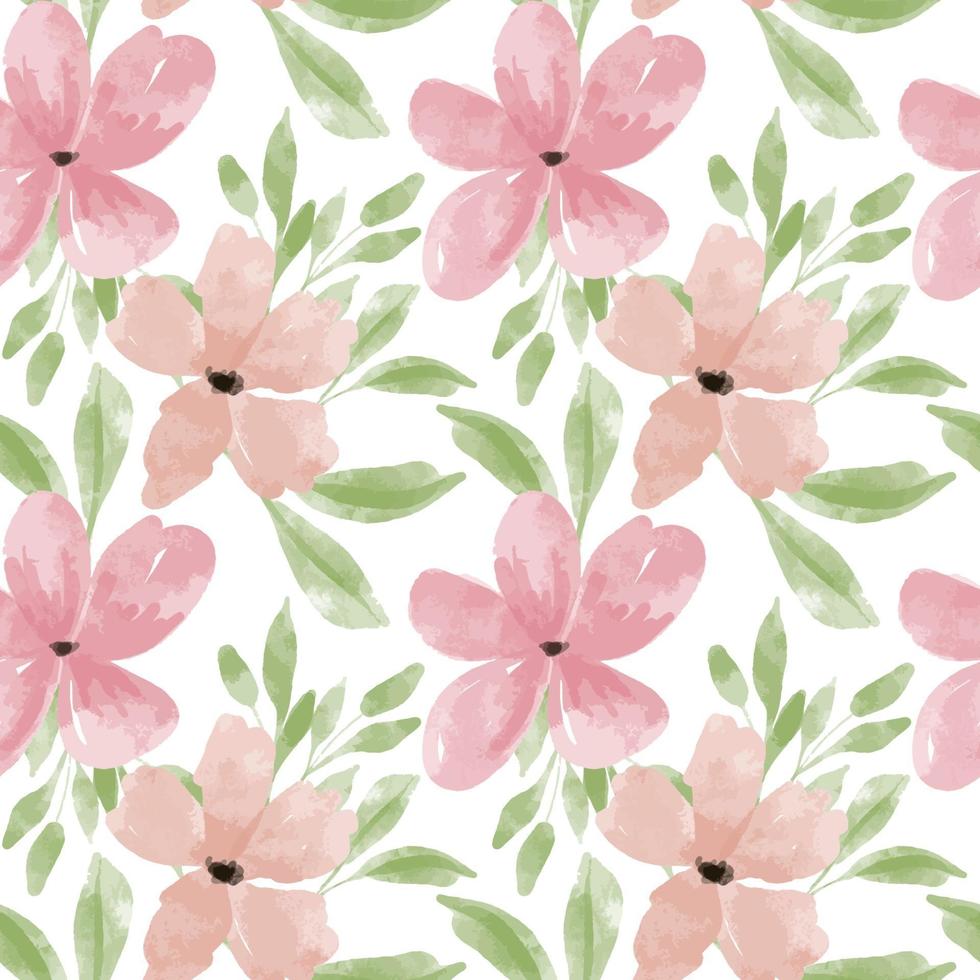 watercolor petal flower seamless pattern pastel vector