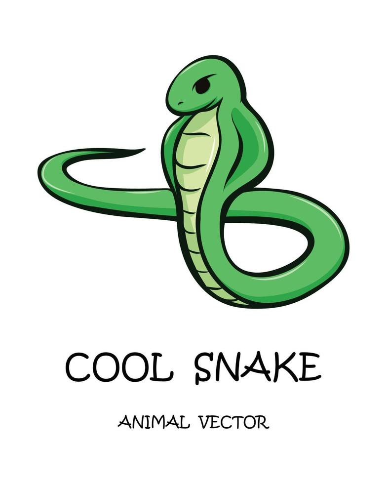 ilustración vectorial caricatura de una serpiente. vector