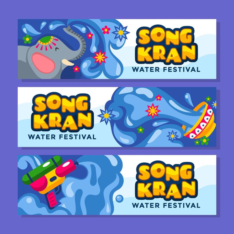 The Fun and Unique Songkran Traditional Festival vector