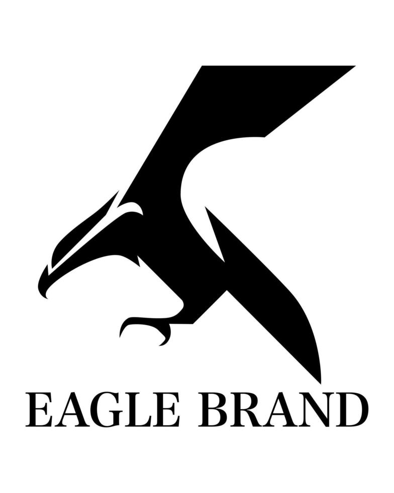 vector logo of eagle that is flying.