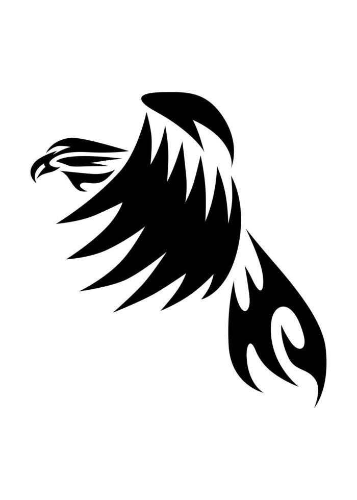 Line art vector logo of eagle that is flying. 2201457 Vector Art at ...