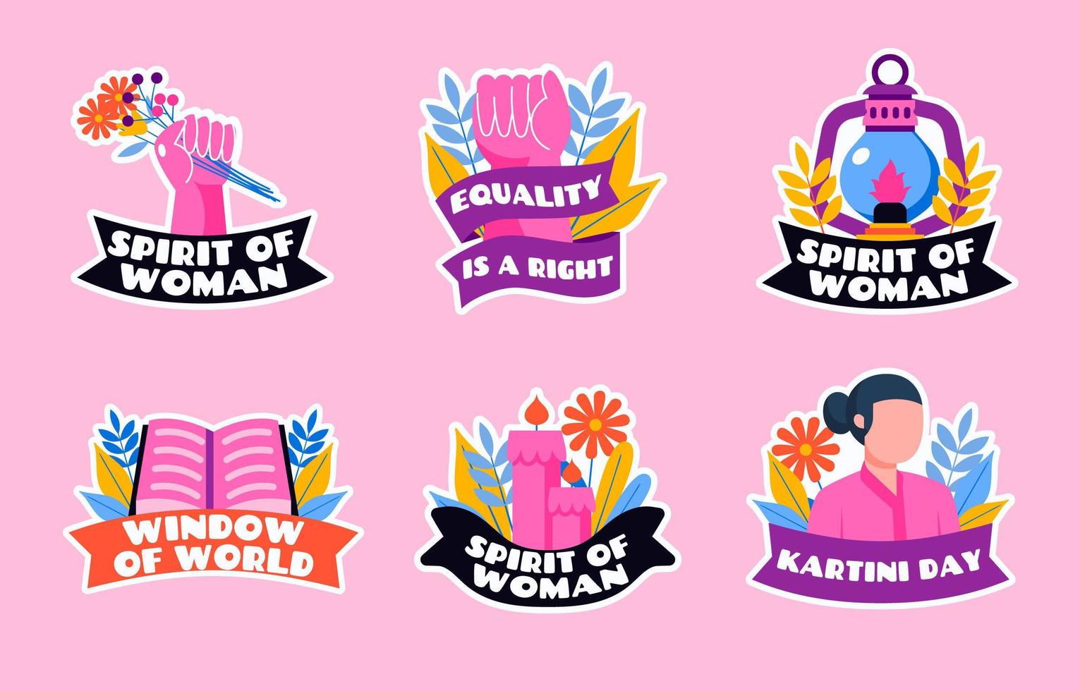 Pioneer of Women's Rights and Equality in Indonesia vector
