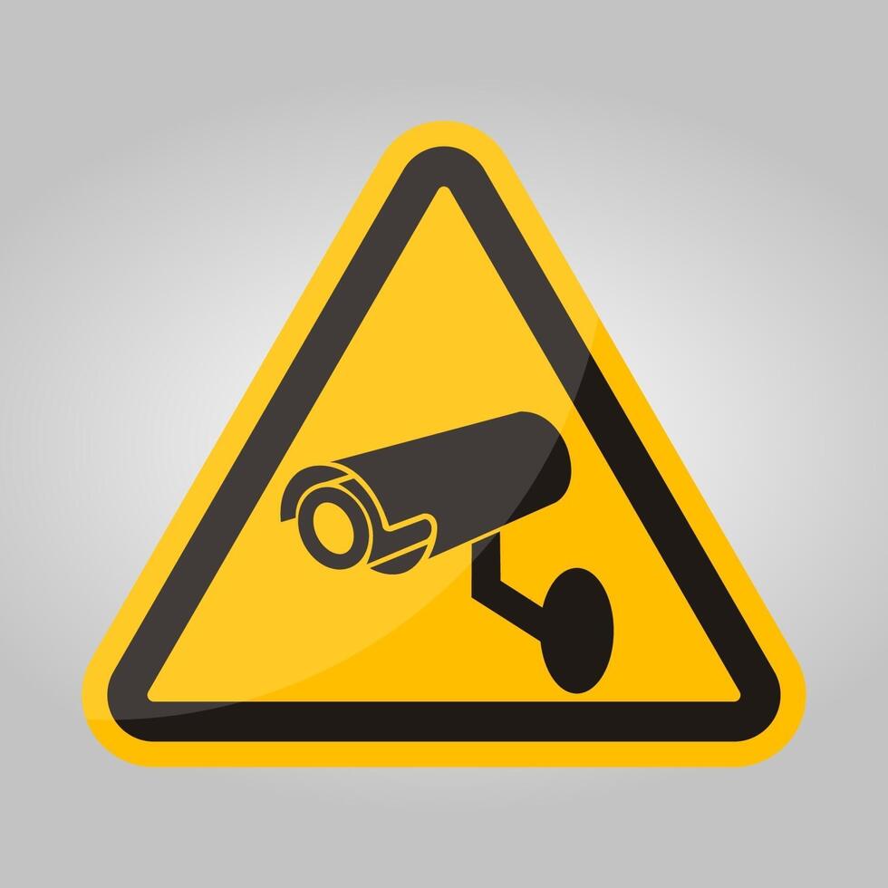 Signo de símbolo de cámara de seguridad CCTV, ilustración vectorial, aislar en la etiqueta de fondo blanco .eps10 vector