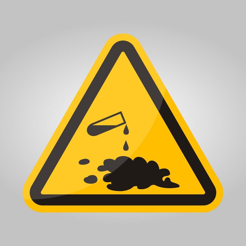 Beware Chemical Spill Symbol Sign Isolate On White Background,Vector Illustration EPS.10 vector