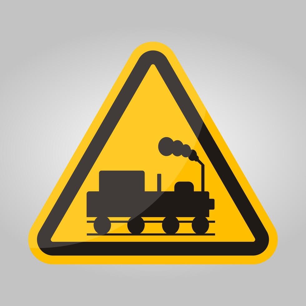 Danger Beware Of Trains Symbol Sign Isolate On White Background,Vector Illustration EPS.10 vector