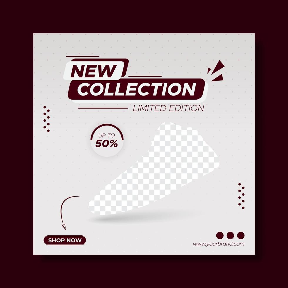 Footwear promotion template, sale and discount banner. vector