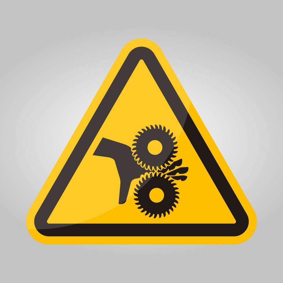Cutting of Fingers Rotating Blades Symbol Sign, Vector Illustration, Isolate On White Background Label .EPS10