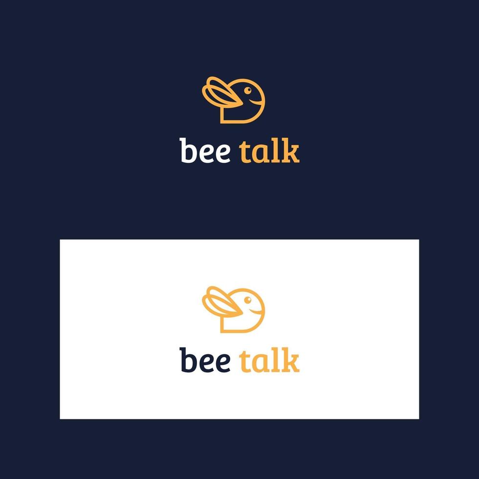 logo design bee vector