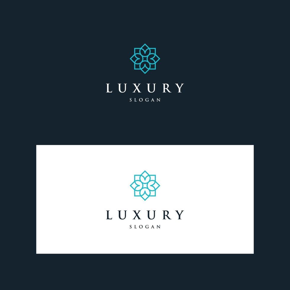 Inspiradores logotipos de diseño de flores de lujo vector