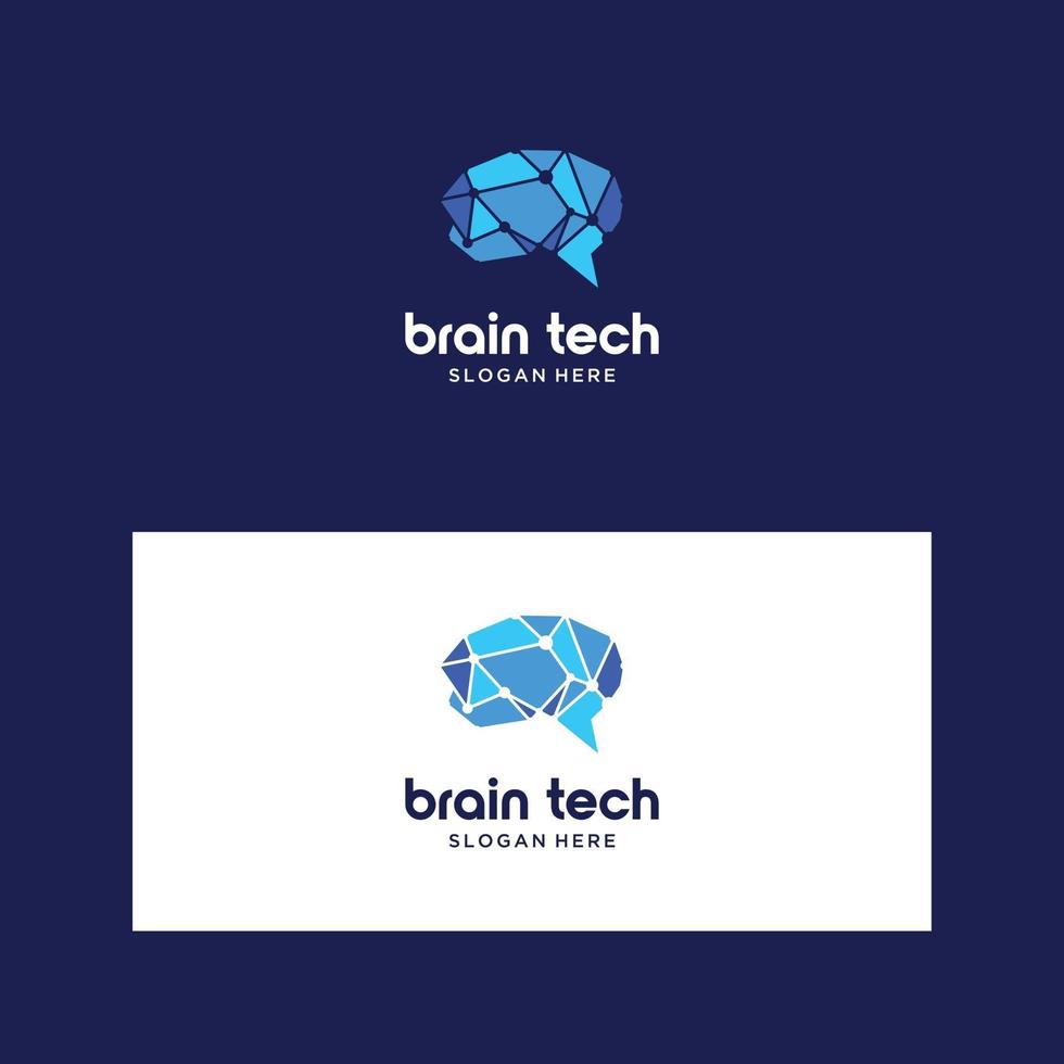 cerebro de diseño de logotipo vector