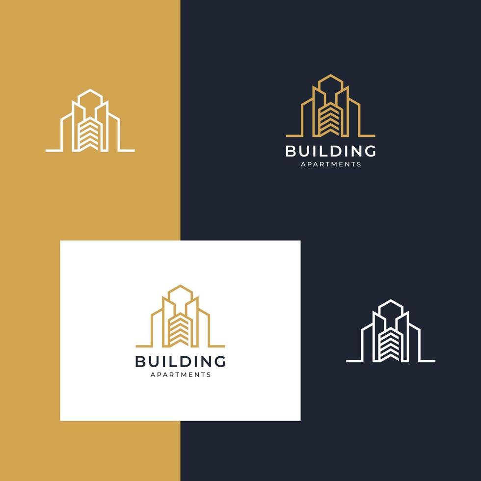 edificio de diseño de logotipo vector