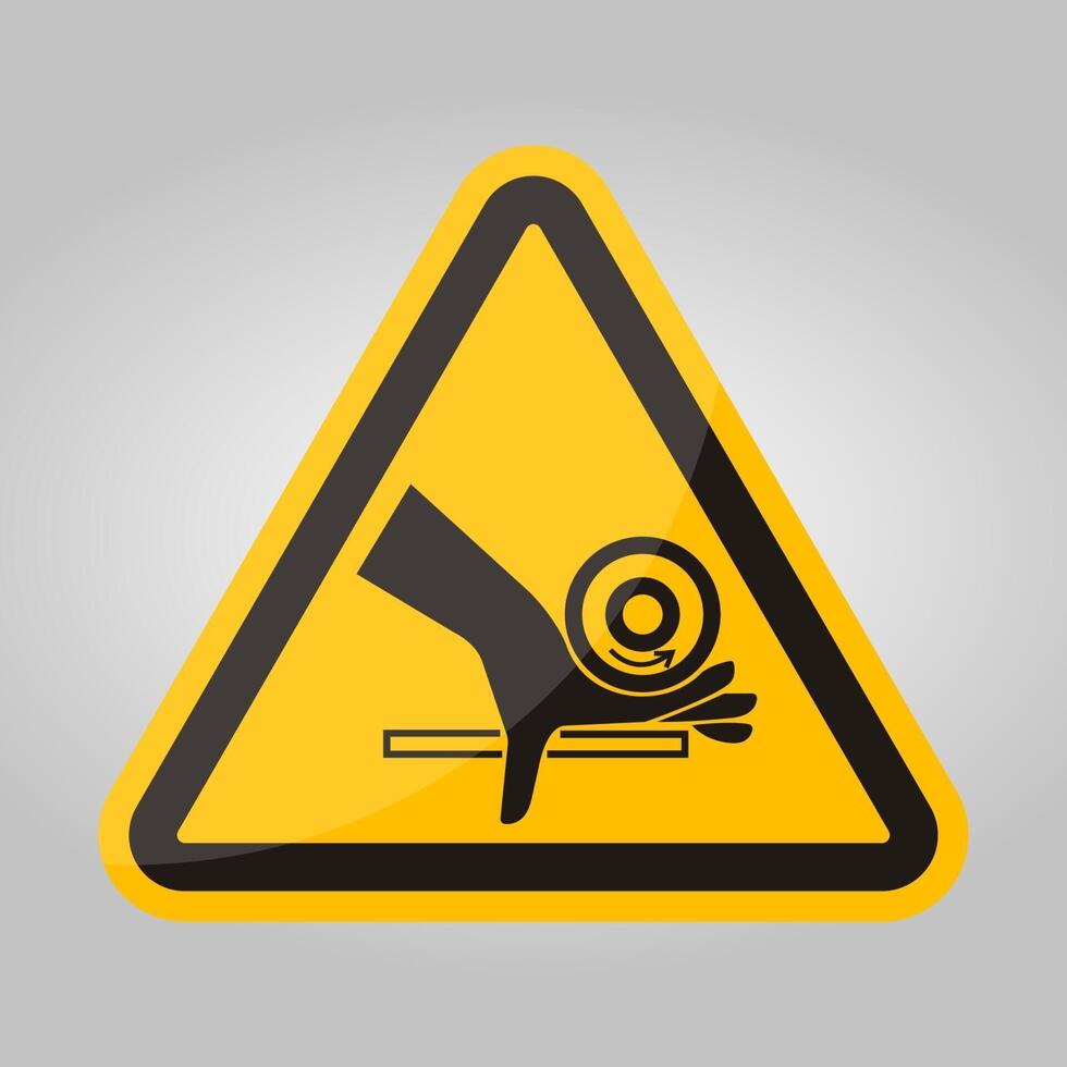 Hand Crush Roller Pinch Point Symbol Sign, Vector Illustration, Isolate On White Background Label .EPS10