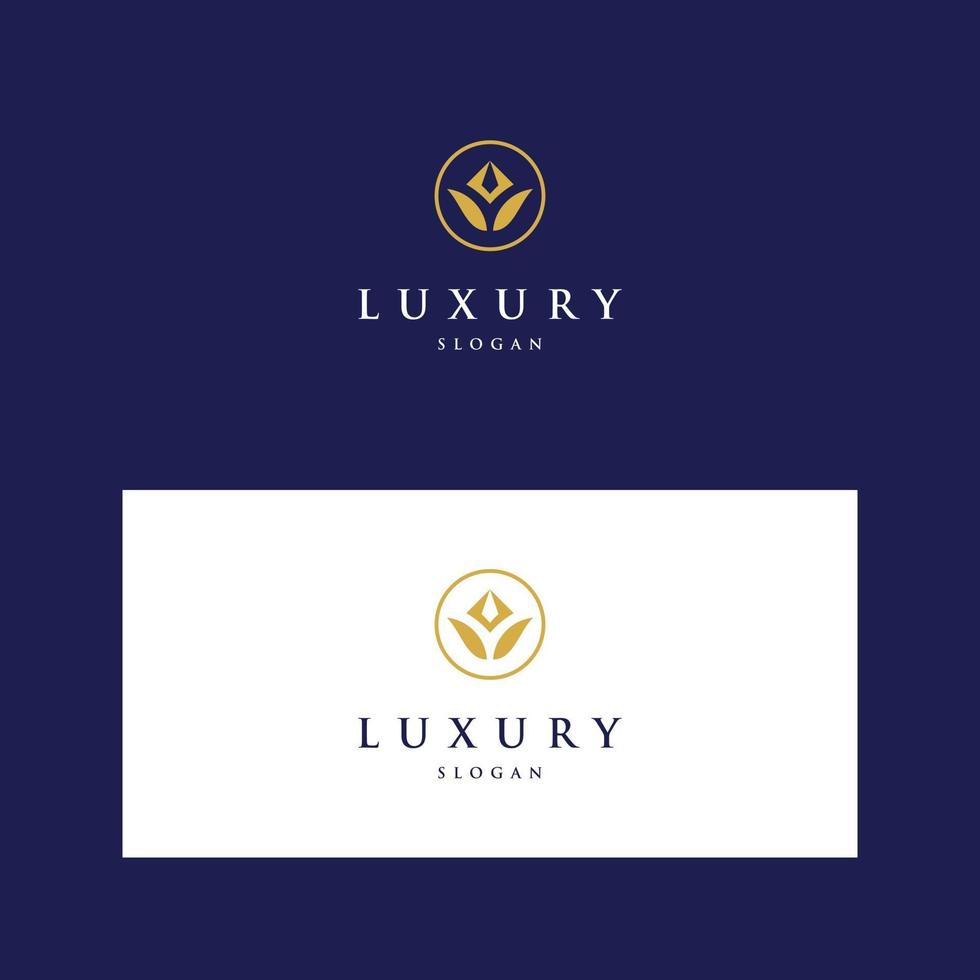 logo design luxury, fashion, flower vector