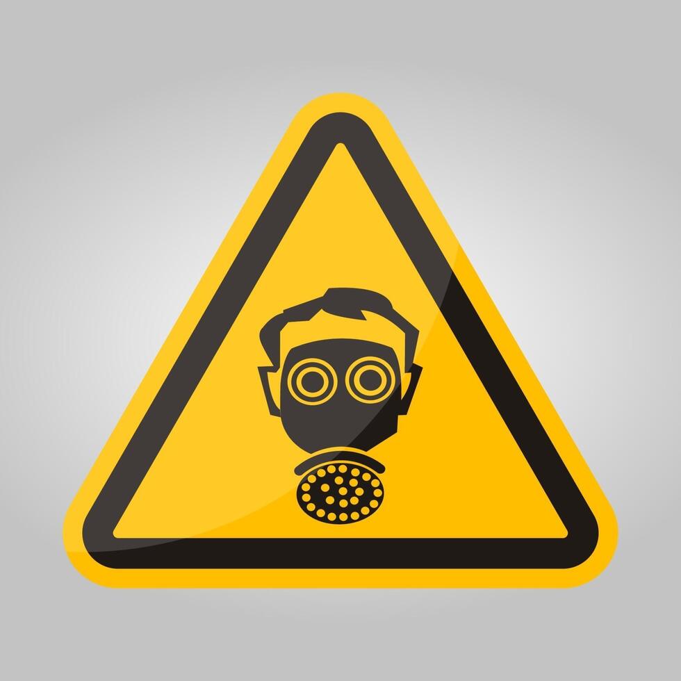 Symbol wear respirator protection Sign Isolate On White Background,Vector Illustration EPS.10 vector