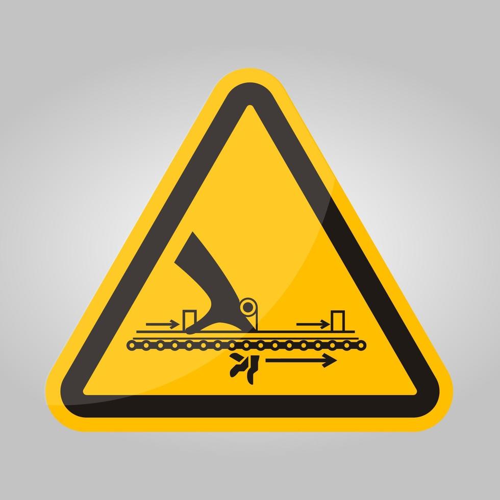 Advertencia parte móvil causa lesión símbolo signo aislar sobre fondo blanco, ilustración vectorial vector