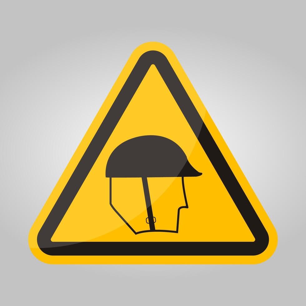 Symbol Wear Head Protection Sign Isolate On White Background,Vector Illustration EPS.10 vector