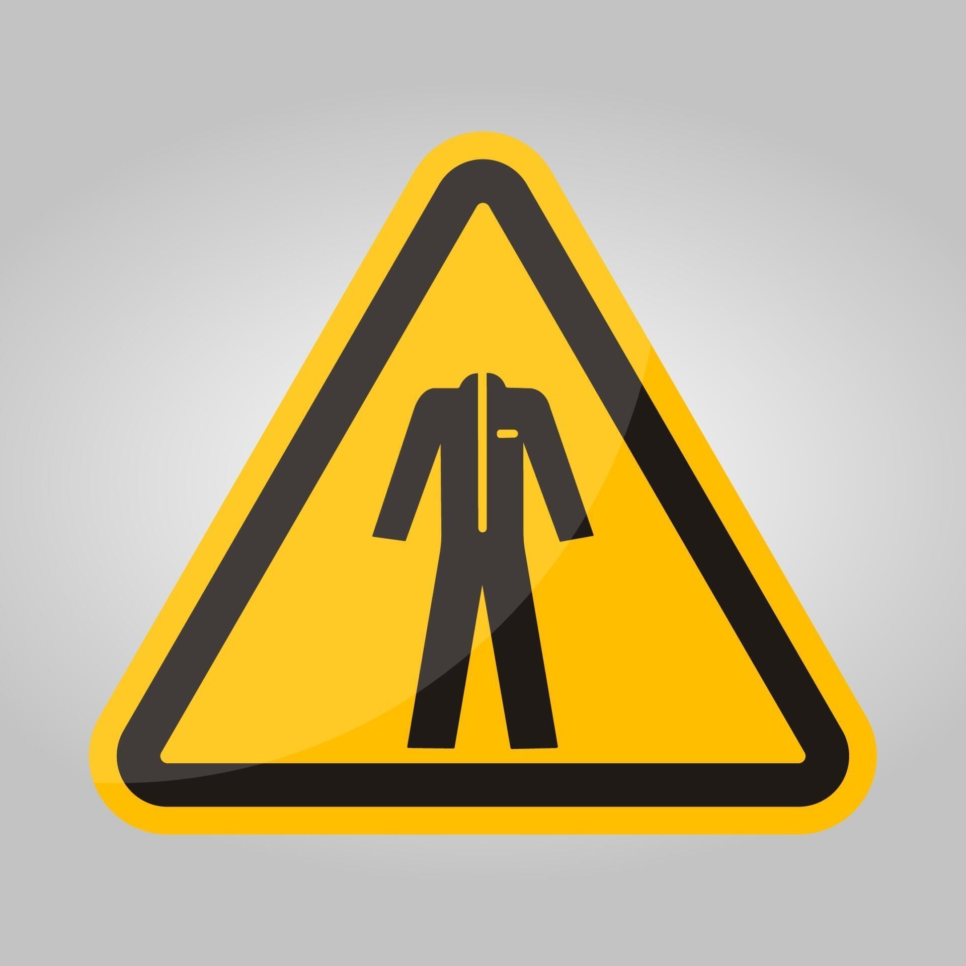 Symbol Wear ProtectIve Clothing Isolate On White Background,Vector