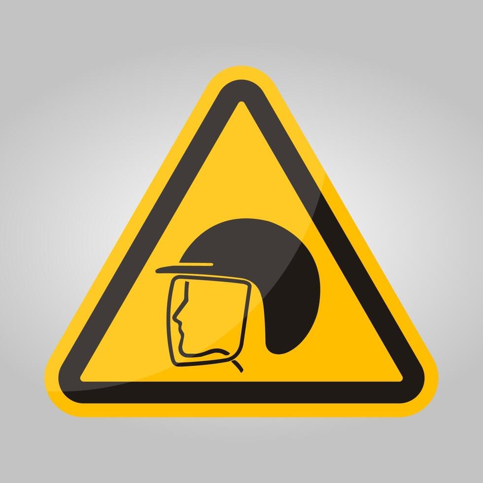 Wear Safety Helmet Symbol Isolate On White Background,Vector Illustration EPS.10 vector