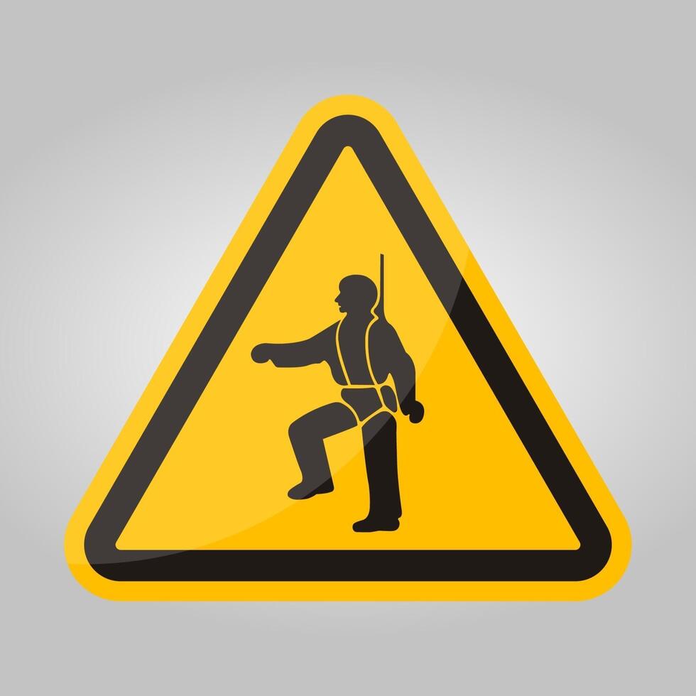 PPE Icon.Safety Harness Must Be Worn Symbols Sign Isolate On White Background,Vector Illustration EPS.10 vector